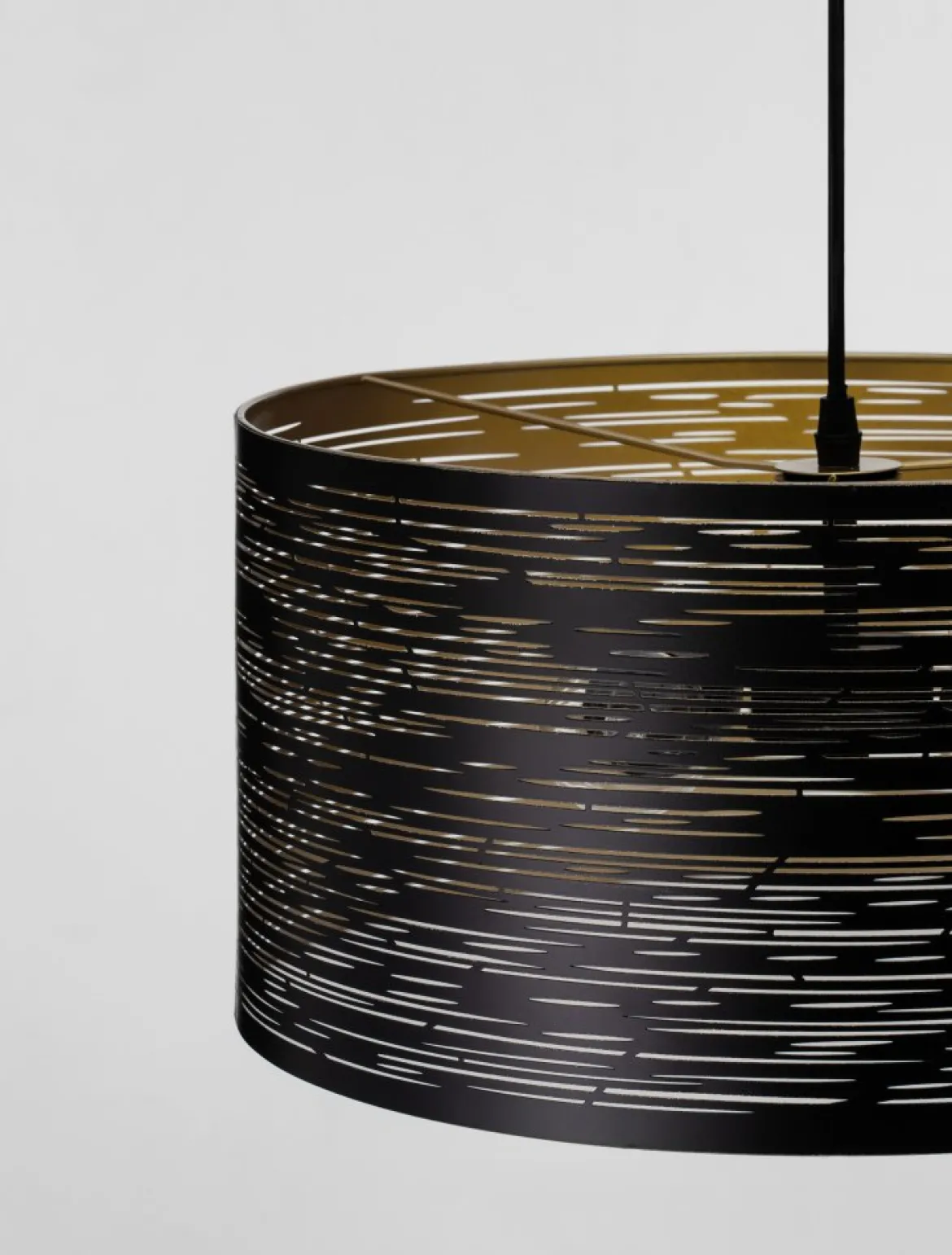 Nova Luce 9555812 ZANE Pendelleuchte 2-flammig Schwarz Gold E27