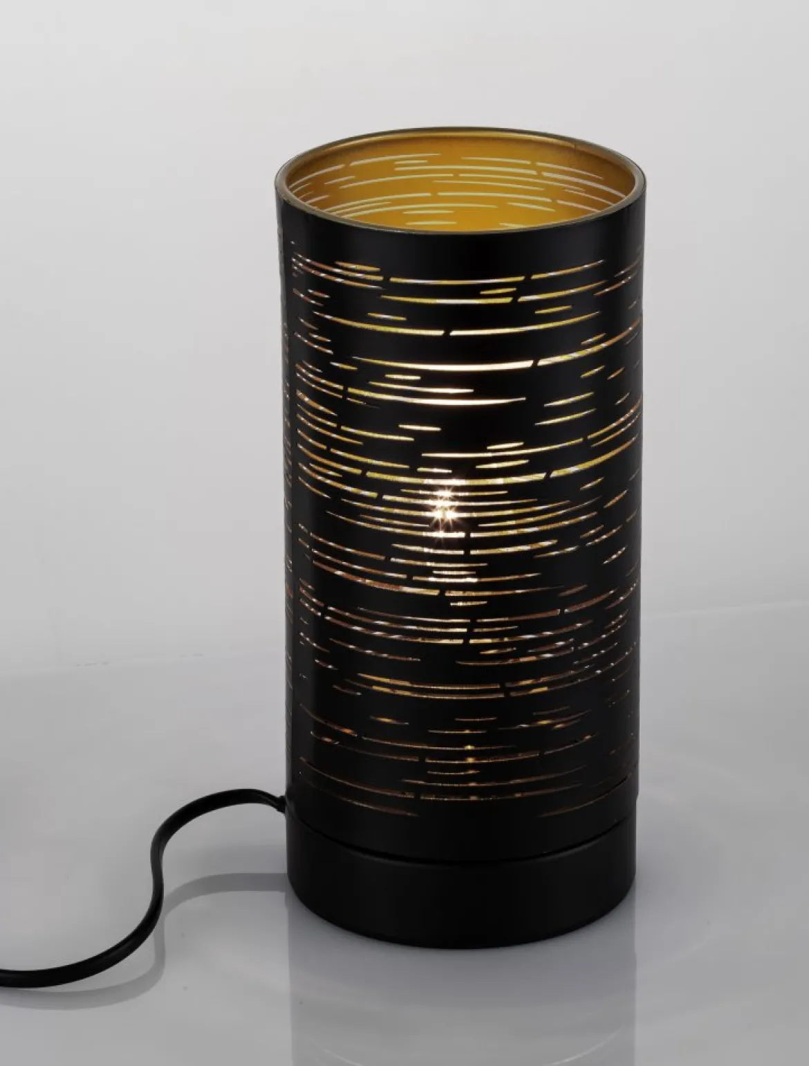 Nova Luce 9155902 ZANE Tischleuchte Schwarz Gold E14