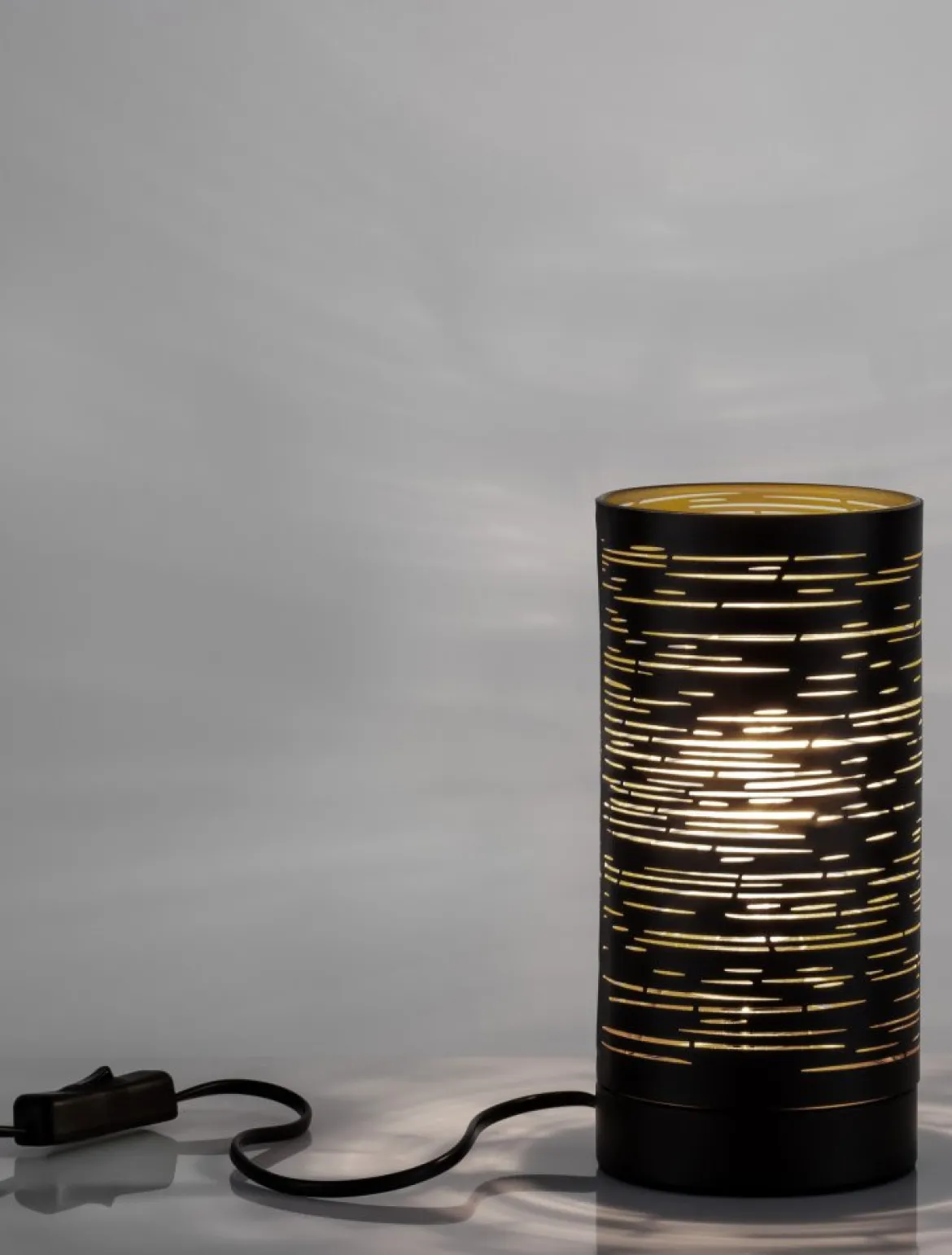 Nova Luce 9155902 ZANE Tischleuchte Schwarz Gold E14