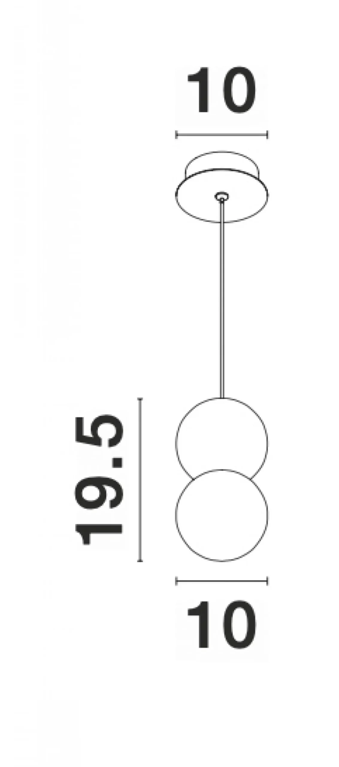 Nova Luce 9704192 ZERO Pendelleuchte 10cm Weiss G9