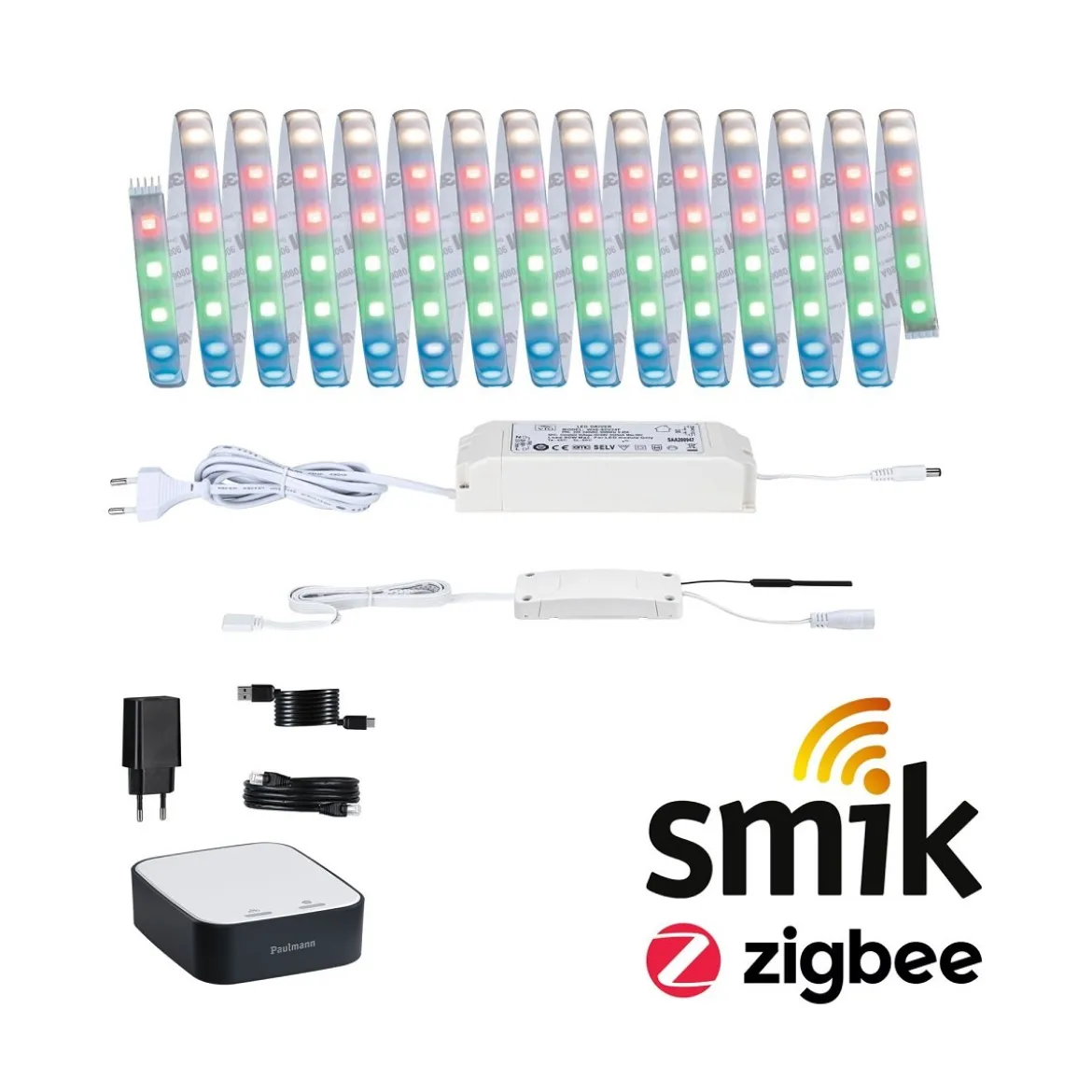 Paulmann 5179 Bundle Zigbee smik Gateway MaxLED 500 Strip Basisset RGBW 5m