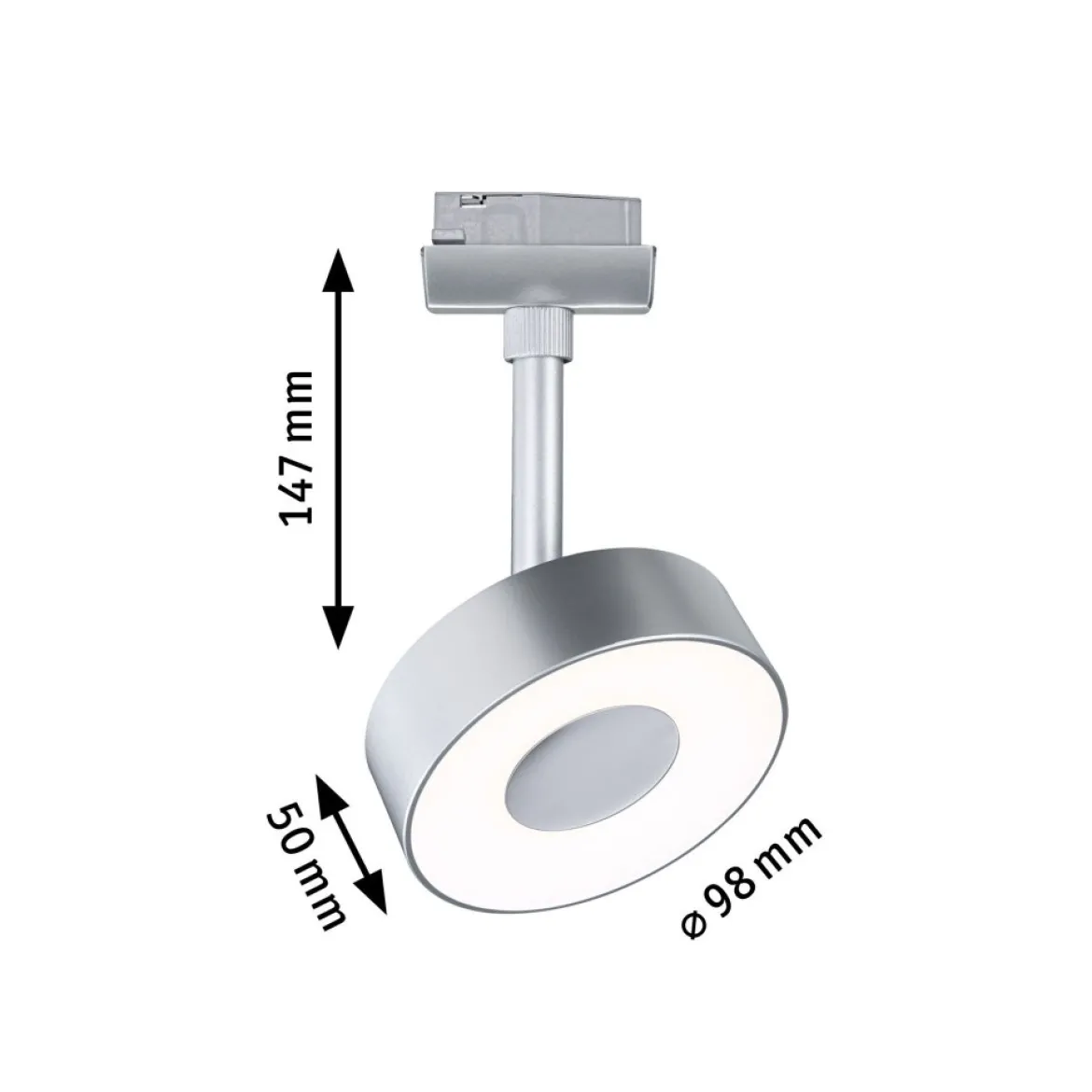 Paulmann Design URail 95587 LED Schienenspot 3000K dimmbar 230V chrom matt