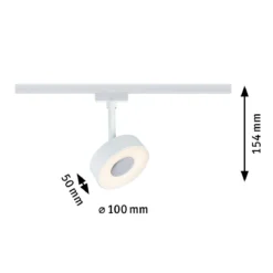 Paulmann Design URail 95588 LED Schienenspot 3000K dimmbar 230V Weiß
