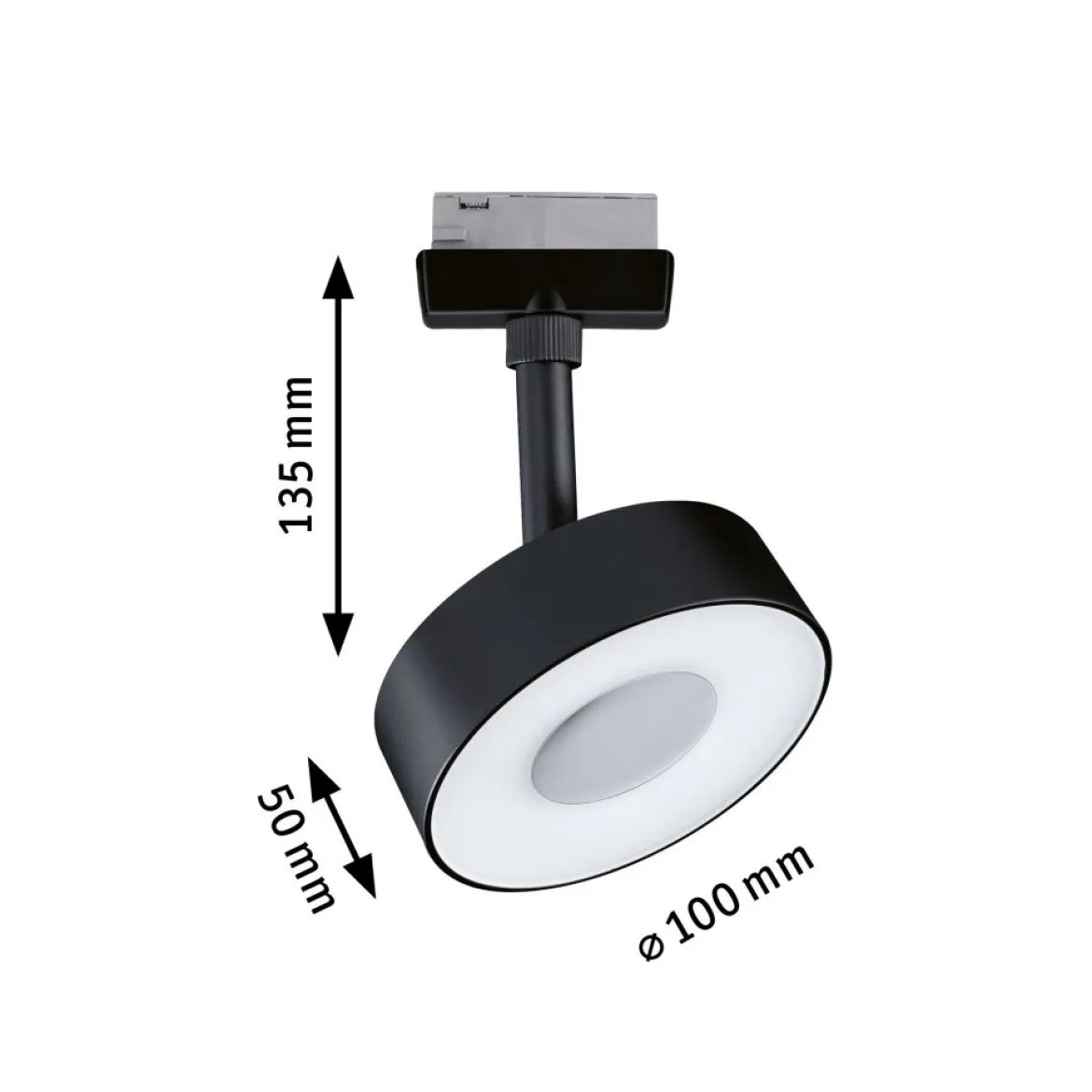 Paulmann Design URail 95589 LED Schienenspot Circle 3000K dimmbar 230V Schwarz