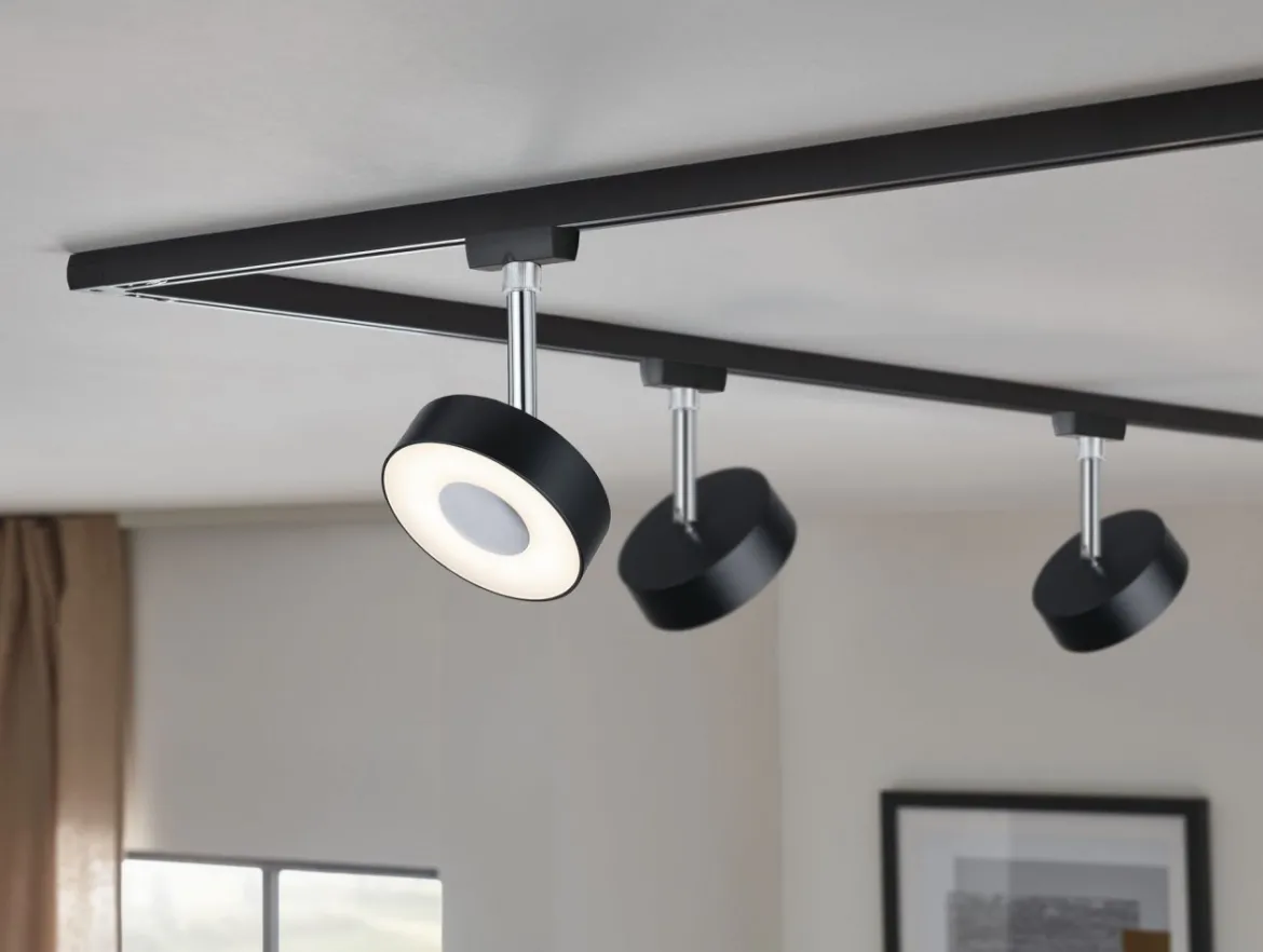 Paulmann Design URail 95589 LED Schienenspot Circle 3000K dimmbar 230V Schwarz