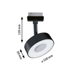 Paulmann Design URail 95595 LED Schienenspot Circle 4000K dimmbar 230V Schwarz