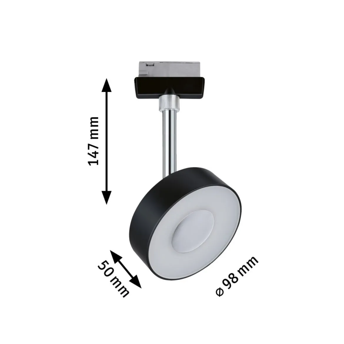 Paulmann Design URail 96545 LED Schienenspot Circle White Switch 230V Schwarz