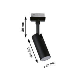 Paulmann Design URail 95592 LED Schienenspot Tubo 3000K dimmbar schwarz