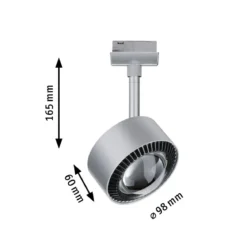 Paulmann Design URail No. 95519 URail LED Spot Aldan 1x 9W schwarz Chrom matt dimmbar