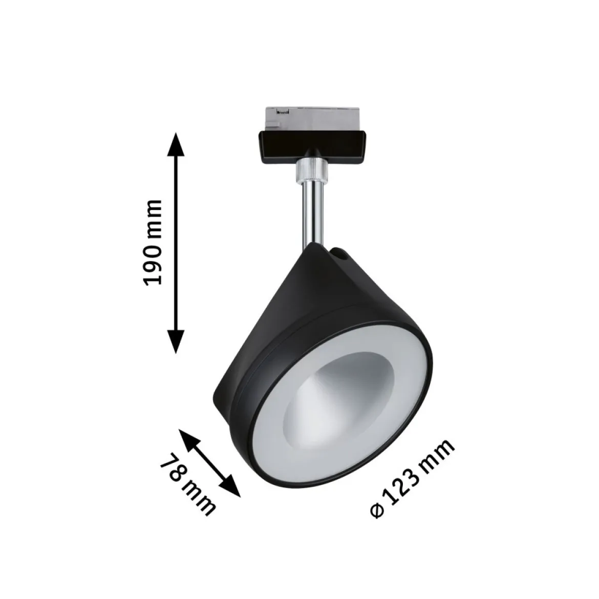 Paulmann Design URail No. 96924 URail LED-Spot Arena 14W Schwarz matt chrom