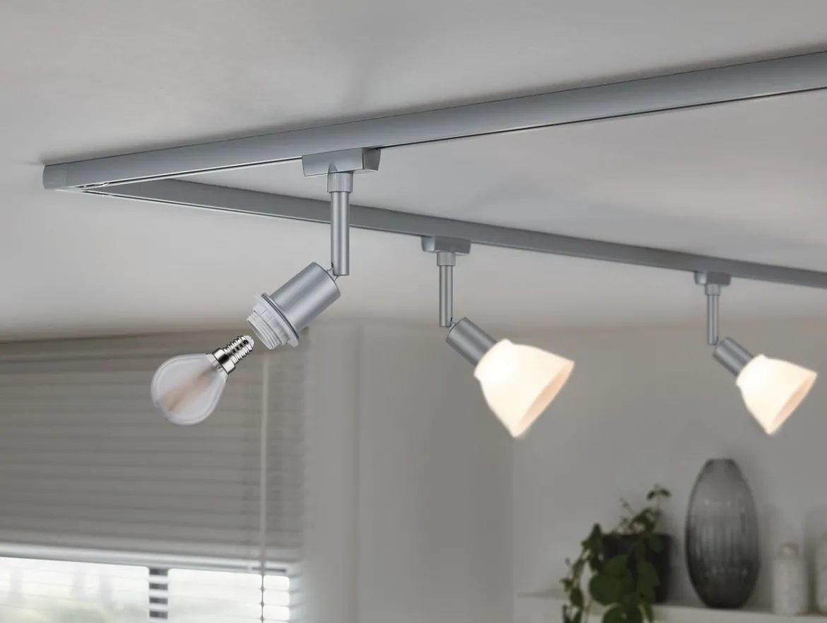 Paulmann Design URail No. 96968 URail DecoSystems Spot Chrom matt max.20W E14 ohne Leuchtmittel