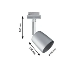 Paulmann Design URail No. 95335 URail Spot Cover Chrom matt max. 10W GU10