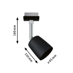 Paulmann Design URail No. 96926 URail LED-Spot Cover schwarz chrom max. 10W