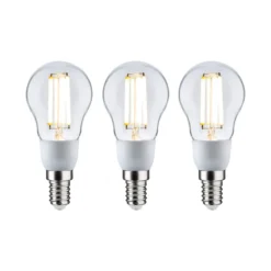 Paulmann 29134 Eco-Line Filament 230V LED Tropfen 3er-Pack E14 525lm 3000K klar