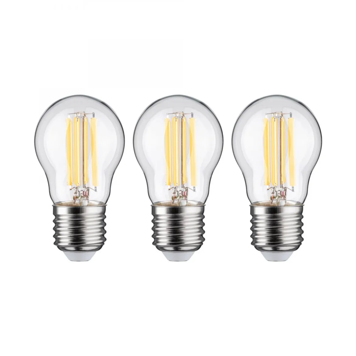 Paulmann 29215 Eco-Line Filament 230V LED Tropfen E27 3er-Set 525lm 2,5W 3000K Klar