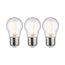 Paulmann 29215 Eco-Line Filament 230V LED Tropfen E27 3er-Set 525lm 2,5W 3000K Klar