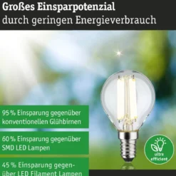 Paulmann 29204 Eco-Line Filament 230V LED Tropfen E14 840lm 4000K Klar
