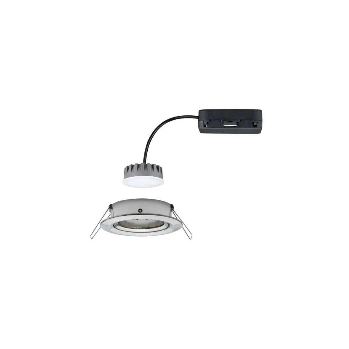 Paulmann 93877 Einbauleuchte LED Coin Slim IP23 rund Eisen 1er-Set dimmbar und schwenkbar