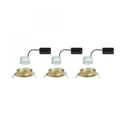 Paulmann 92404 Einbauleuchte LED Nova Coin 3er-Set schwenkbar 84mm gold