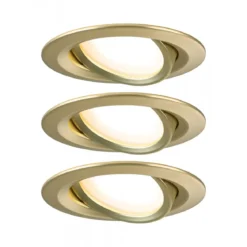 Paulmann 92404 Einbauleuchte LED Nova Coin 3er-Set schwenkbar 84mm gold