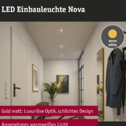 Paulmann 92406 Einbauleuchte LED Nova Coin 3er-Set schwenkbar 84mm gold 3-Step-Dim