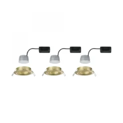Paulmann 92406 Einbauleuchte LED Nova Coin 3er-Set schwenkbar 84mm gold 3-Step-Dim