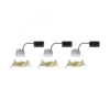 Paulmann 92407 Einbauleuchte LED Nova Coin 3er-Set 74mm gold 3-Step-Dim IP44