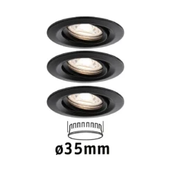 Paulmann 93083 Einbauleuchte Nova mini Coin Basisset schwarz 2700K schwenkbar