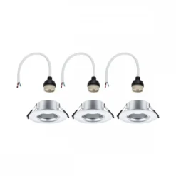 Paulmann 92113 Einbauleuchte rund 90mm 3er-Set Chrom starr