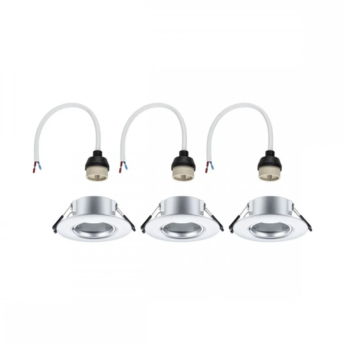 Paulmann 92113 Einbauleuchte rund 90mm 3er-Set Chrom starr