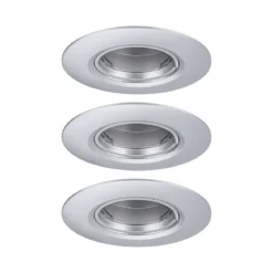Paulmann 92113 Einbauleuchte rund 90mm 3er-Set Chrom starr