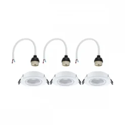 Paulmann 92109 Einbauleuchte rund 90mm 3er-Set Weiß schwenkbar