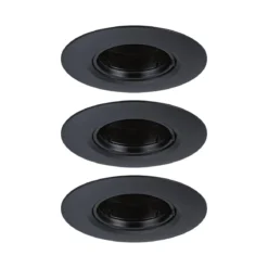 Paulmann 92114 Einbauleuchte rund 90mm 3er-Set Schwarz starr