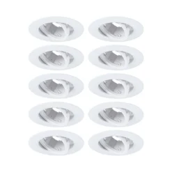 Paulmann 92115 Einbauleuchte rund 90mm 10er-Set Weiß schwenkbar