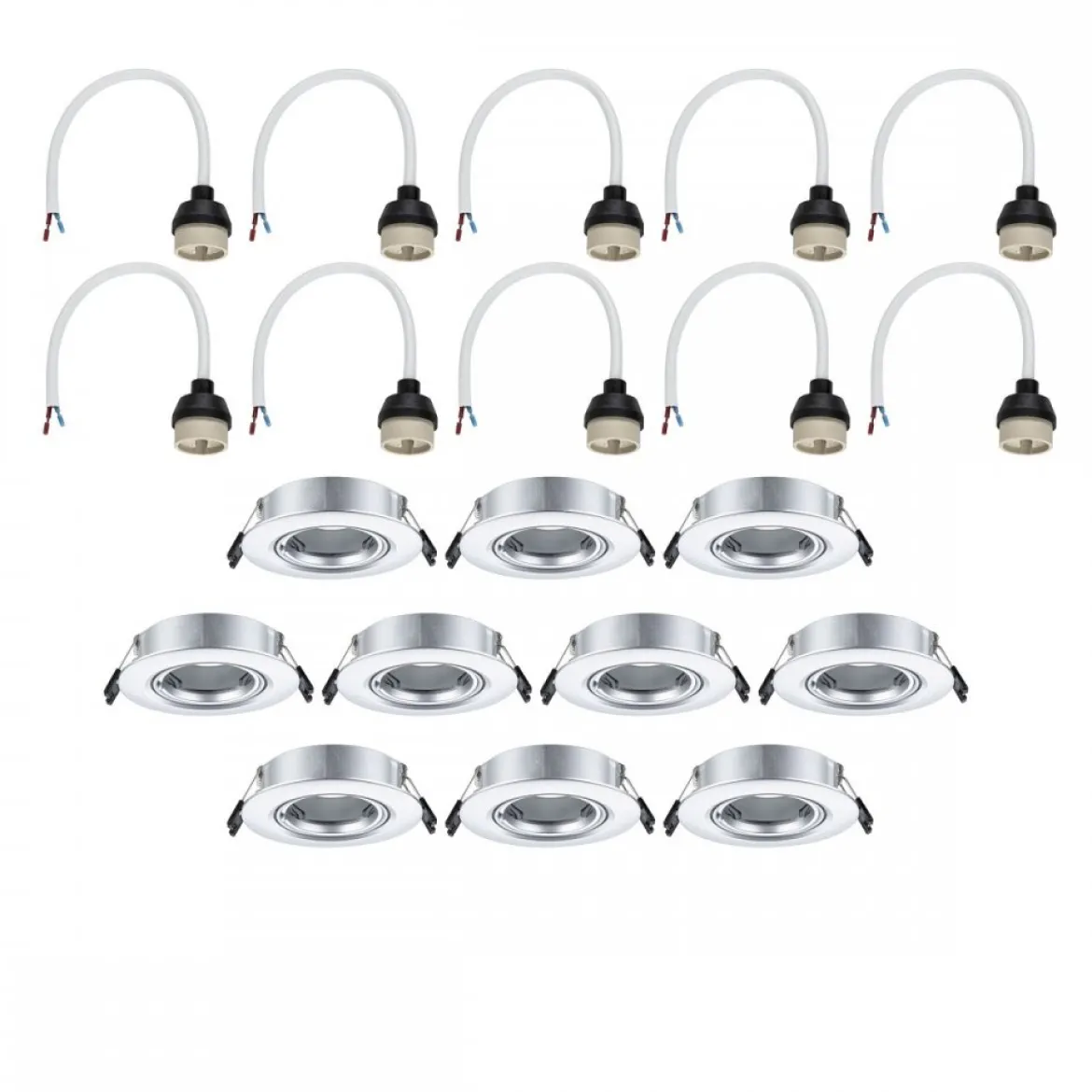 Paulmann 92116 Einbauleuchte rund 90mm 10er-Set Chrom schwenkbar