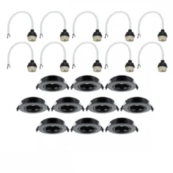 Paulmann 92117 Einbauleuchte rund 90mm 10er-Set Schwarz schwenkbar