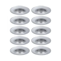 Paulmann 92119 Einbauleuchte rund 90mm 10er-Set Chrom starr