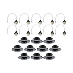 Paulmann 92120 Einbauleuchte rund 90mm 10er-Set Schwarz starr