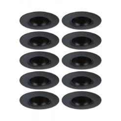 Paulmann 92120 Einbauleuchte rund 90mm 10er-Set Schwarz starr