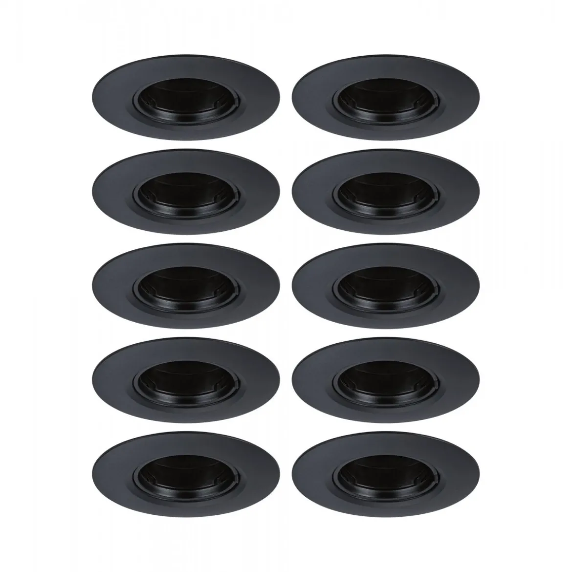 Paulmann 92120 Einbauleuchte rund 90mm 10er-Set Schwarz starr