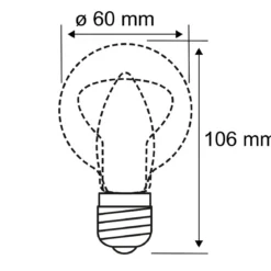 Paulmann 29187 Filament 230V LED Birne E27 470lm 1800K Gold 3-Step-Dim