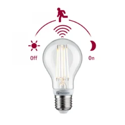 Paulmann 28999 Filament 230V LED Birne E27 Bewegungsmelder 806lm 2700K klar