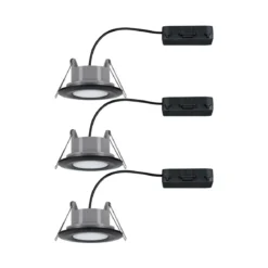 Paulmann 93096 HomeSpa LED Einbauleuchte Calla 3er-Set WhiteSwitch IP65 Schwarz