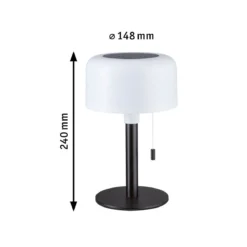 Paulmann 94607 LED Akkuleuchte Bartja 2700K IP44 dimmbar schwarz