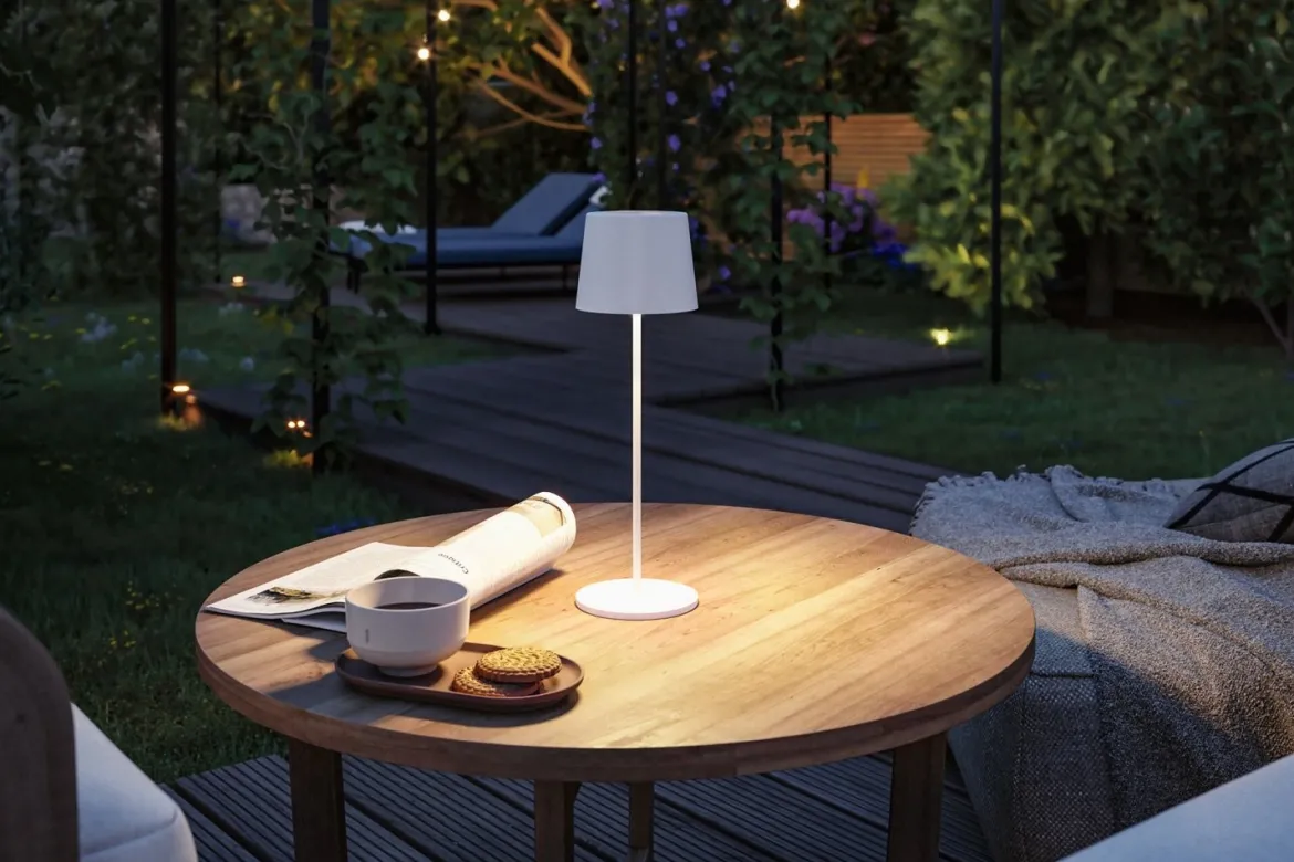 Paulmann 76997 LED Akkuleuchte Gilo 2700K IP44 dimmbar weiß