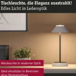 Paulmann 71174 LED Akkuleuchte Pellini 33cm White Switch dimmbar beige schwarz