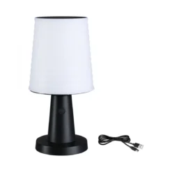 Paulmann 94611 LED Akku Tischleuchte Ilanga Solar 2700K IP44 dimmbar Anthrazit