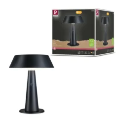 Paulmann 94612 LED Akku Tischleuchte Soala Solar 2700K IP44 dimmbar Anthrazit