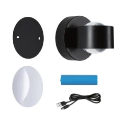 Paulmann 71290 LED Akkuwandleuchte Zorik Schwarz dimmbar IP44