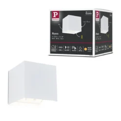 Paulmann 71283 LED Akku Wandleuchte Nyara eckig IP44 3000K weiß Bewegungsmelder